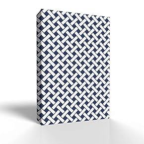 White Glaze and Blue Pattern Home Artwork for...