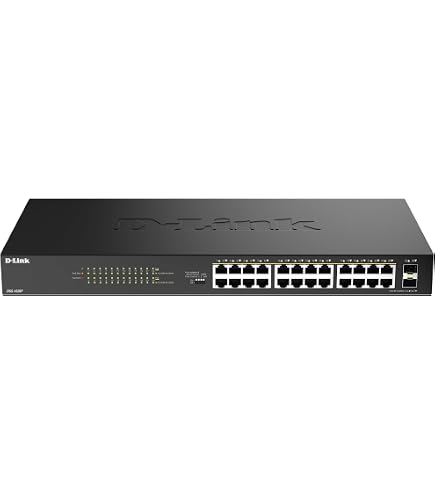 Amazon.com: D-Link 24-Port Gigabit Smart Managed PoE+ Switch | 12