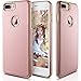 LOHASIC for iPhone 8 Plus Case, Premium Texture Leather Ultra Slim Excellent Grip Soft Case Compatible with iPhone 8 Plus - [Rose Gold]