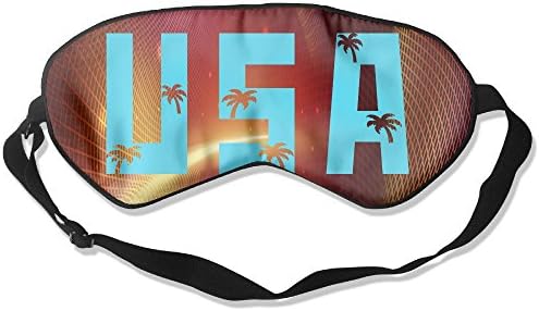 PIOL Usa Coconut Tree Sleeping Mask Soft Silk Eye Cover Adjustable Blindfold