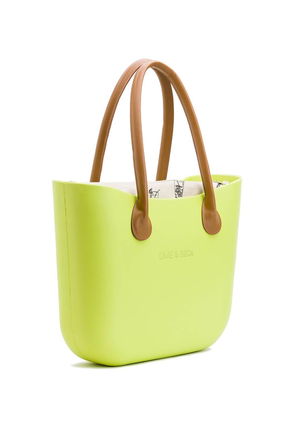 LIME AND SODALime & Soda Women’s Handbag - Made of Foam Rubber - EVA bag with Detachable Faux Leather Handle - Women Lightweight Tote Bag