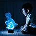 DB.WOR LED Dinosaur Night Light - Colorful LED Lamp 7 Color Change Optical Illusion Touch Table Desk Lamp Birthday Gift for Men Boyfirend Boys Kids Baby