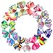 Habibee 15 Pcs 6 Inch Grosgrain Ribbon Toddlers Baby Girls Hair Bows Rainbow Bow Hair Accessories Alligator Hair Clips for Girls
