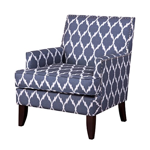 Contemporary Blue White Ikat Quatrefoil Print Bahrain Ubuy