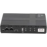 10400mAh Mini UPS Battery Backup, 5V 9V 12V 2A POE Uninterruptible Power Supply, Compact Basic Standby UPS System for Camera 