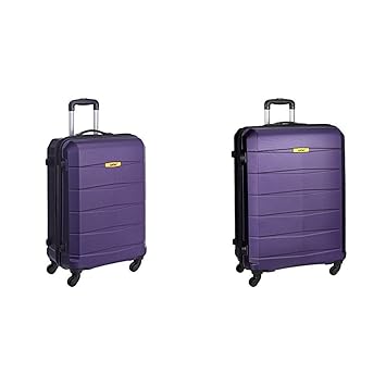 Safari Polycarbonate 65 cms Purple Hardsided Suitcase + Polycarbonate 77 cms Purple Hard Sided Suitcase (REGLOSS ANTISCRATCH 4W 65 PURPLE + REGLOSS ANTISCRATCH 4W 77 PURPLE)