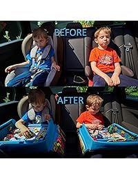 Kids Play Actividad   Bandeja, Bandeja de aperitivo, Play & Organizador de viaje para asiento de coche, carriola o avión Traveling   Mantiene los niños entretenidos   Portátil y Plegable   con bolsa + E BOOK by KBT