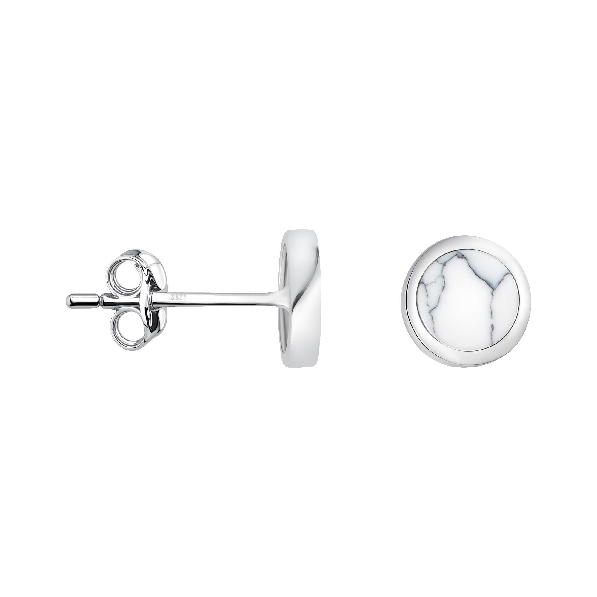 SOFIA MILANI - Women's Earrings 925 Silver - Round Circle Stud Earrings - 20612