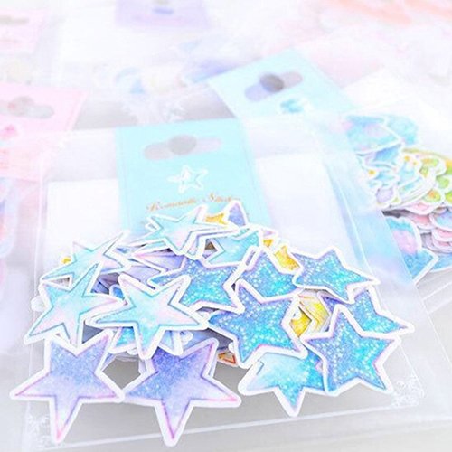 xxiaoTHAWxe Sticker, 70Pcs/Pack Romantic Sticker Scrapbooking Diary Album Phone School Supplies Decor - Thumbnail 4