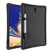 Fintie Silicone Case for Samsung Galaxy Tab S4 10.5 2018 Model SM-T830/T835/T837, [Honey Comb Series] [Kids Friendly] Light Weight Shock Proof Protective Cover with S Pen Holder, Black