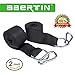 Hammock Straps (Set of 2) Abertin Hammock Hanging Tree Straps - 100% No Stretch, Heavy Duty, Extra Long(20 feet total), Lightweight, Portable Suspension System | with 2 Carabiners