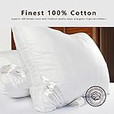 The Duck And Goose Co Down Alternative Pillow Fluffy, Best Hotel Pillows Relief for Migraine & Neck Pain, Hypo-Allergenic 100% Cotton Cover with Elegant Design (King, 2 Pack)