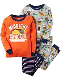 Conjunto de pijamas de 4 piezas para niños pequeños Carter