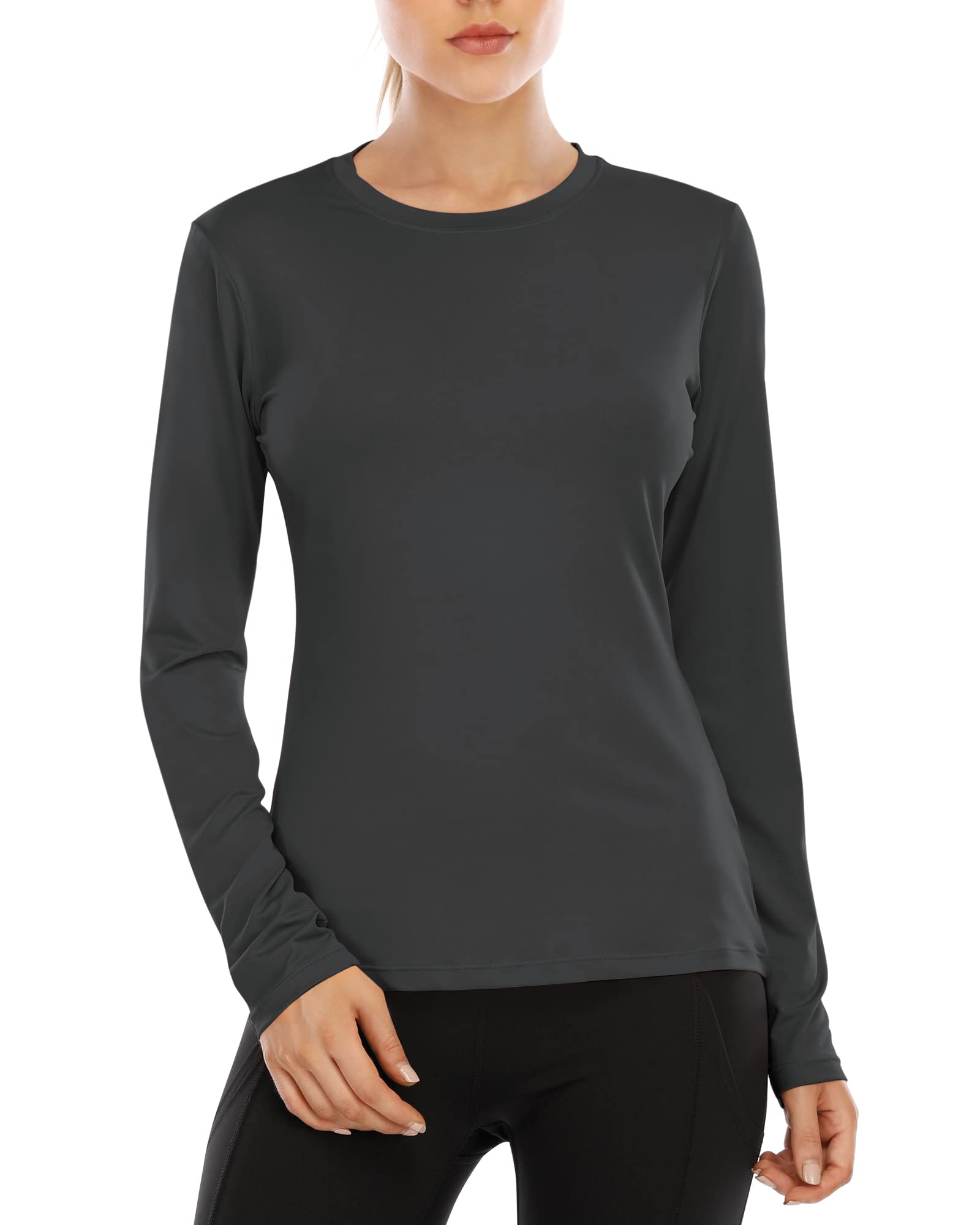 Women's Long Sleeve UPF 50+ UV Sun Protection Shirts Rash Guard Swim T-Shirt/Hoodie Quick Dry for Outdoor Hiking