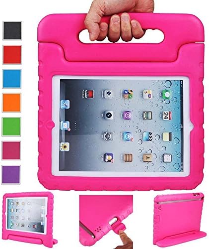 iPad Air 2 Case, Ankry Apple iPad Air 2 Case for Kids [shockproof] Light Weight Super Protection Convertable Stand Cover for iPad Air 2nd Generation (Pink)