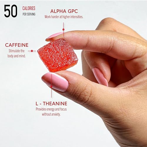 AXO NUTRITION, PRE-WORKOUT ENERGY GUMMIES, WATERMELON FLAVOR, 75 GUMMIES, 1 COUNT CAFFEINE, ALPHA GPC, B12, CHROMIUM PICOLINATE, L-THEANINE, VEGAN, NON-GMO, NUT-FREE, GLUTEN-FREE