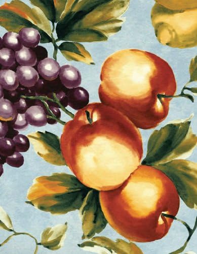 Fruit Bowl Series 6109 Robin's Egg Vinyl Tablecloth 54" X 75' Roll