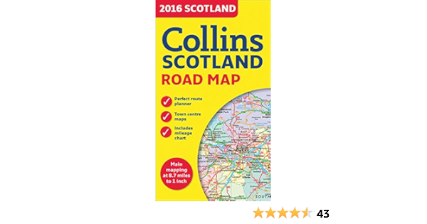 2016 Collins Scotland Road Map Collins Maps 9780008102340 Amazon Com Books