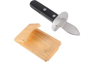 NICEXMAS Oyster Shucking Set Oyster Knife Oyster Cutter Oyster Shucker Seafood Cutter with Oyster Shucking Clamp (Random Colo