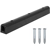 Nisorpa 3.3ft Rubber Dock Bumper Heavy Duty Boat Bumpers for Docking Adsorbing Shock Extruded Bumper for Parking Spots,Boat Docks, Loading Docks Marinas-39.4"(L) x 3.94"(W) x 3.94"(H),Black