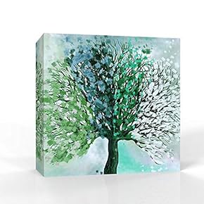 Wall26-Canvas Wall Art-Abstract Colorful Tree-Giclee Painting Wall Bedroom Living House Decoration Home Art - 12x12 inches
