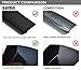 25 inches Silicone Stove Counter Gap Cover (Set of 2) by Kettio, Seals Out Spills Between Counters, Appliances, Dryers, Stoves, Washing Machines and More - Matte Black