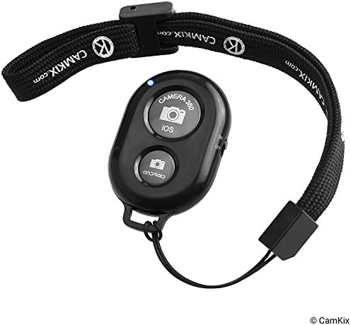 CamKix Wireless Bluetooth Camera Shutter Remote Control Clicker for Smartphones - Create Amazing Photos and Selfies - Compatible with All iOS and Android Devices with Bluetooth/Including Wrist Strap