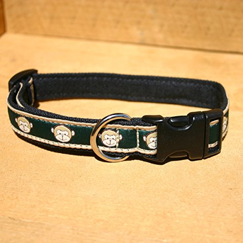 3/4" Emerald Monkeys Small Collar Small Hemp Collar