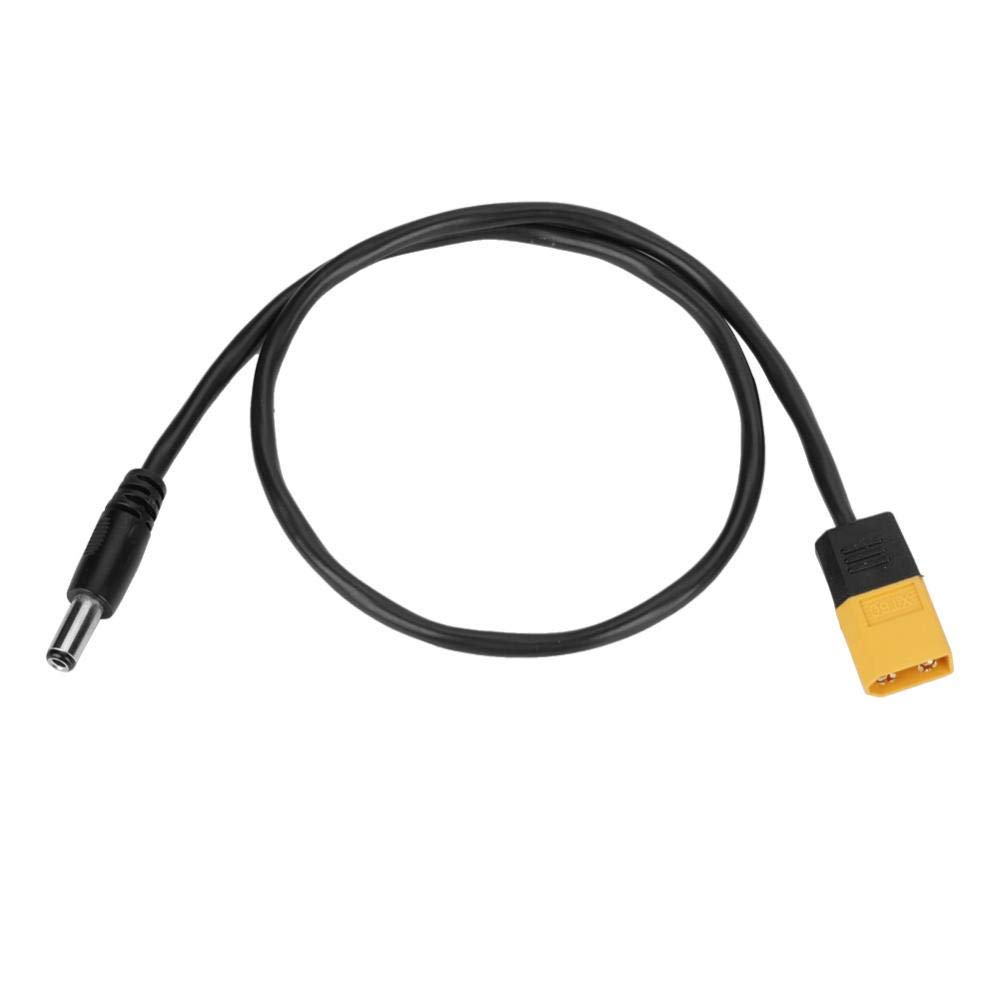 Garosa 20.7 inch XT60 to DC5525 Male Power Cable for TS100 Soldering Iron, Black, 20.7 inches