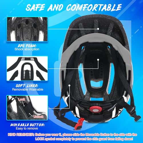 Lixada Full Face Helmet Children Detachable Sports Safety Helmet Bicycle Helmet Children Sports Helmet for Children Safety Helmet for Cycling Skating