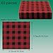 Aneco 60 Pack Red and Black Plaid Papers Napkins Luncheon Napkins for Wedding, Party, Birthday, Dinner, Lunch with 3 Layers, 6.5 by 6.5 Inches