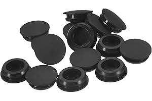 uxcell 18Pcs Silicone Plugs, Rubber Round Snap in Locking Hole Plugs for 14.5-15.5mm Hole, Hole Stoppers Waterproof Hole Plug