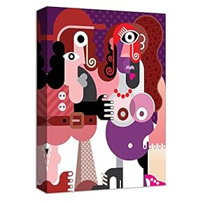 Canvas Wall Art Abstract Character Pictures Home Wall Decorations for Bedroom Living Room Paintings Canvas Prints Framed - 12x18 inches