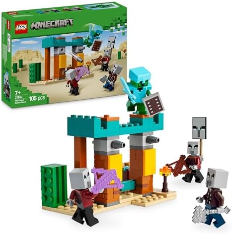 Minecraft Die Illager-Wüstenpatrouille - Gaming Spielzeug mit Figuren, darunter EIN Plünderer, EIN Vindikator und EIN Kaktusritter - Gamer Geschenk für Jungen und Mädchen ab 7 Jahren - 21267