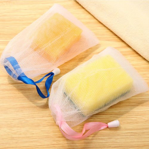 AHA 5 Bags Random Color Double Layer ECO Soap Saver Bag for Shower Bubbles Maker Sack Sock Pouch Holder Mesh Net Bags sold by AHA WINWIN LLC