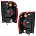 Brock Replacement Driver and Passenger Taillights Tail Lamps Compatible with 1998-1999 Ranger Pickup Truck F87Z13405BA F87Z13404BA