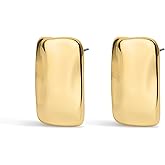 Electric Picks Supermodel Gold Dangle Earrings – Bold 14K Gold Earrings for Women, 90s Inspired Gold Plated Earrings, Lightweight Jewelry & Daily Fashion Accessories for Women, Perfect Size, 0.8"x0.5"