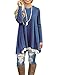 EMVANV Women's Cozy Fall Long Sleeve Lace Extender A Line Flattering Tunic Tops
