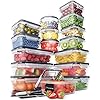 Food-Storage-Containers-Set-Airtight-Plastic-Containers-with-Easy-Snap-Lids-16-Pack-Leak-Proof-Kitchen-Pantry-Containers-BPA-Free-Chalkboard-Labels-Marker-Chefs-Path Food Storage Containers Set (32 Piece Set) - 16 Airtight Plastic Containers with 16 Snap Lids - Leak Proof Kitchen…