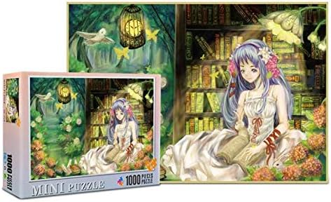 Mousmile Anime Girls Illustration Jigsaw Puzzles 1000 Piece for Adult Kids Educational Toys,Paper Wife Puzzles,Simple DIY Art Decoration, Idea for Wall Ornament (Girl)