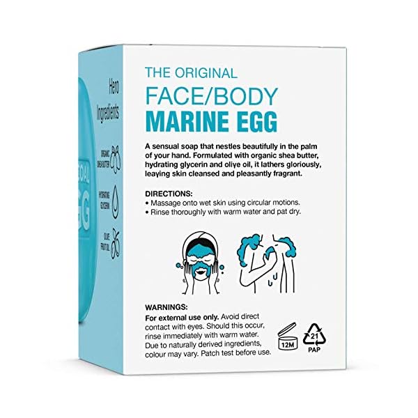 Marine Egg Facial & Body Cleansing Soap 100g by Procoal - Face & Body Cleanser, Vegan & Cruelty-free