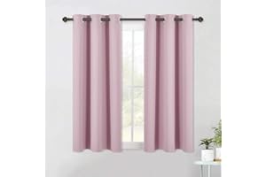 NICETOWN Nursery Window Blackout Drapes with Grommet - Thermal Insulated Home Decor Curtains for Preteen Girls (W42 x L54, Ba