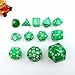 Bescon Fifty-Sided Die, 50 Sided Cube, 50 Sides Dice, 50-Sided D50 30mm Large Gaming Dice - Green Opaque Color with White Numbers