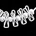 BINGONE Portable Travel Home Style Outdoor Windproof Clothesline with 12 pcs Clip (White - Upgrade Version)