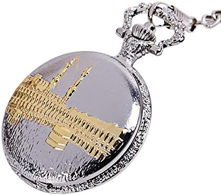 Cool Pocket Watches, Large Thick Chain Golden Islamic Classical Pocket Watch