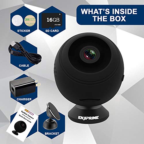 Spy Camera Wireless Hidden Camera - Premium WiFi Enabled Hd 1080p Mini Camera Viewable from Phone Or PC - Black Nanny Camera with Night Vision and Motion Detection