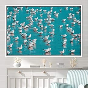 signwin Framed Canvas Wall Art Flying Together Birds...
