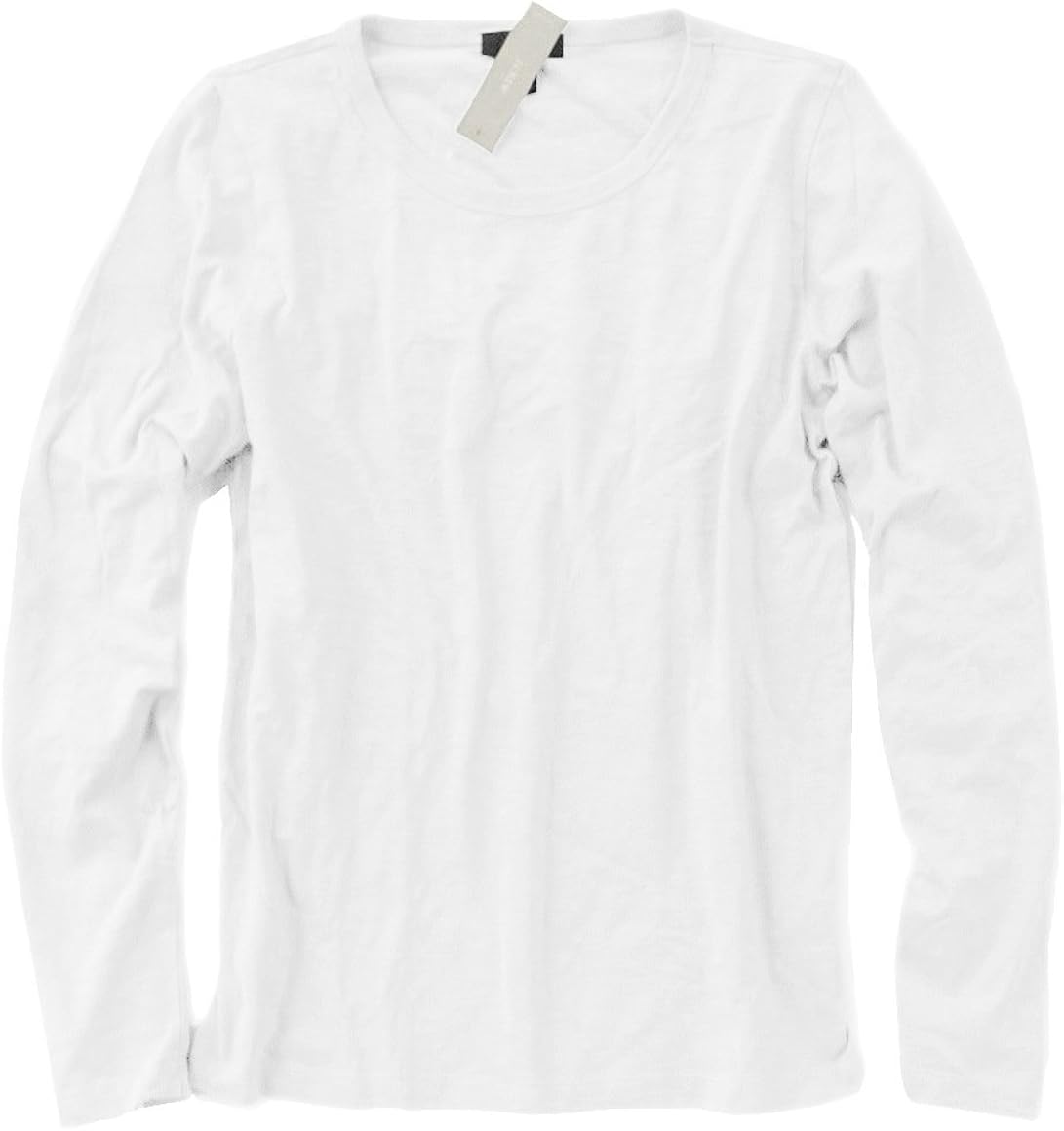 J Crew Women's Long Sleeve Cotton Tee (XXLarge, White) at Amazon