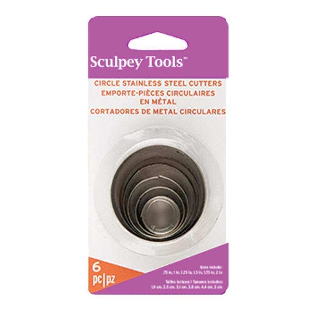 Polyform Sculpey Polyform Premo Graduated Cutter Set-Circle, Aluminium