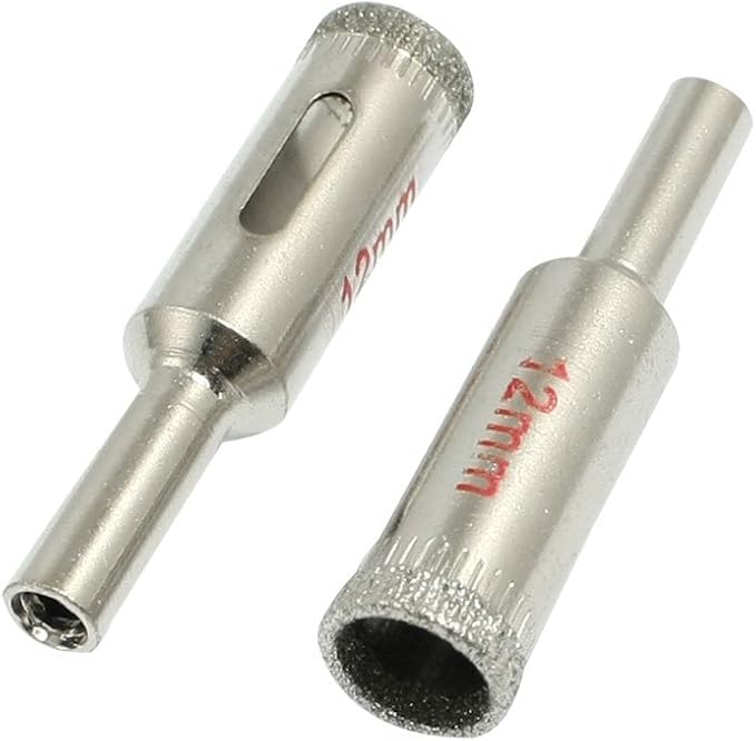 2 Pcs Diamond Tipped Drill Bit Ceramic Tile Glass Hole Saw 15/32